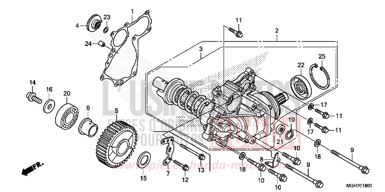 CARTER D'ENGRENAGE de VFR1200X "Crosstourer" Méca DEGITAL SILVER METALLIC (NHA30B) 2015